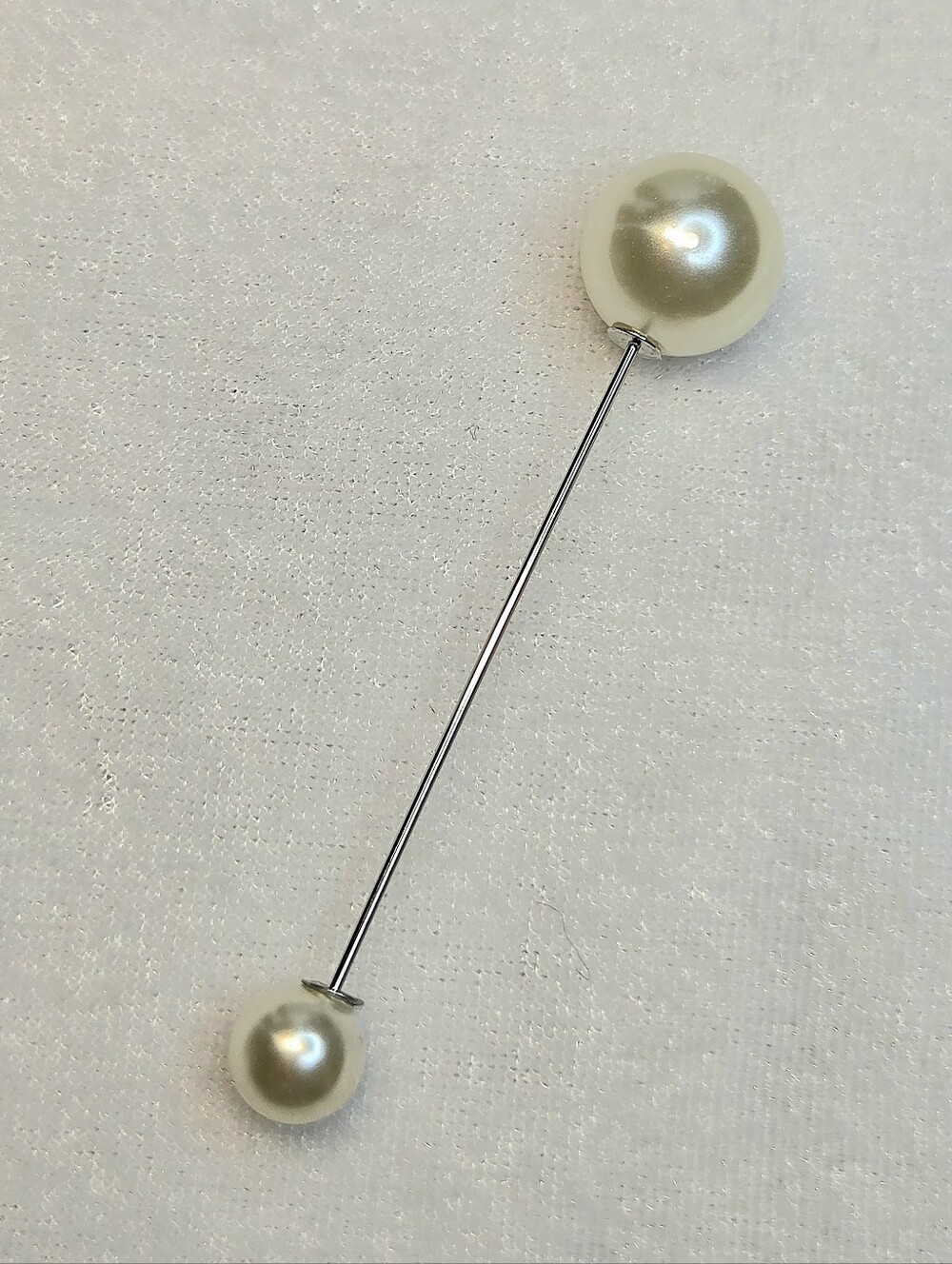 Classic White Pearl Stick Pin Brooch - Women's Jewelry